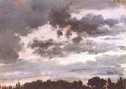 Adolph von Menzel Study of Clouds (nn02) oil painting on canvas